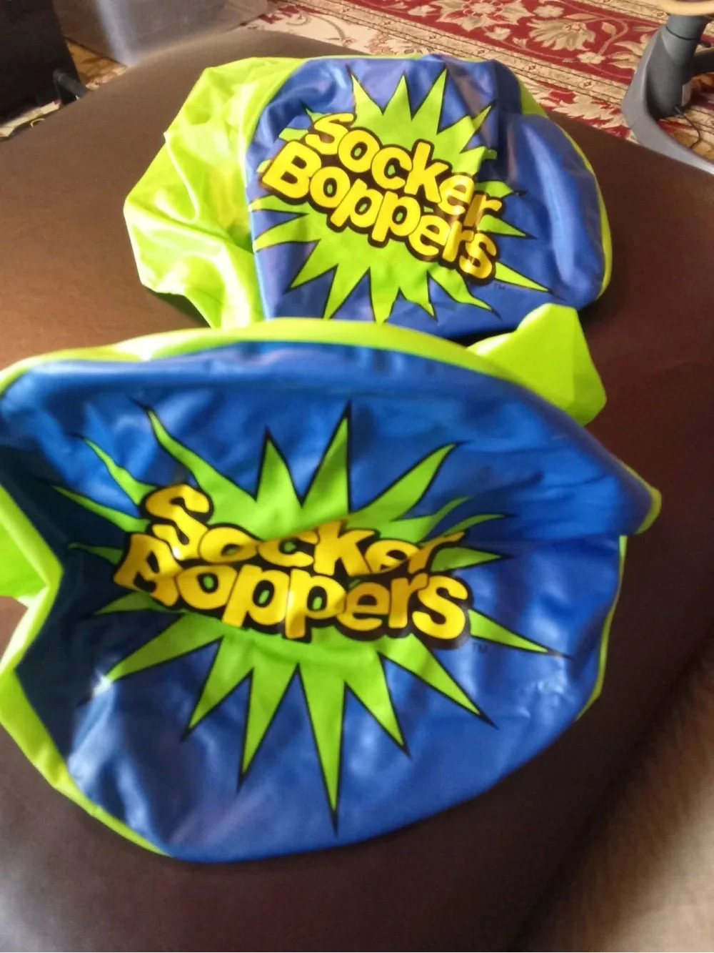 Socker Boppers Inflatable Arm Bands - Blue & Neon Green